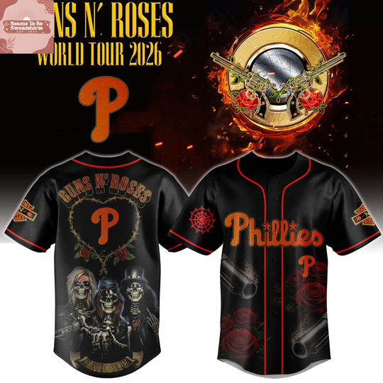 Philadelphia Phillies x Guns N’ Roses 2026 Rock Legend Baseball Jersey