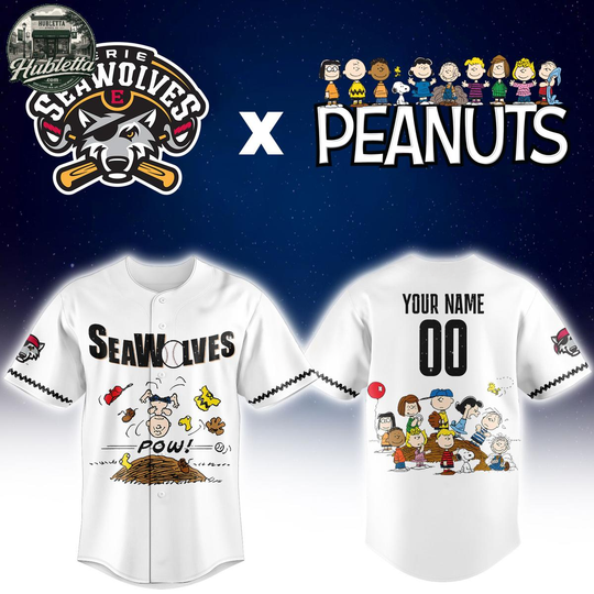 Erie SeaWolves Peanuts Night Game 2026 Baseball Jersey