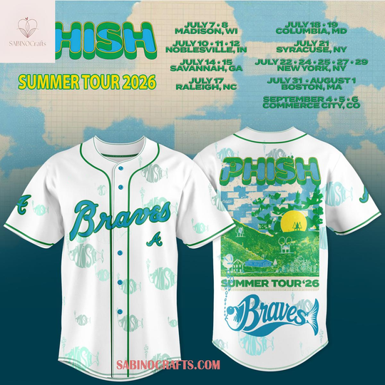Atlanta Braves Phish Summer Tour 2026 Baseball Jersey