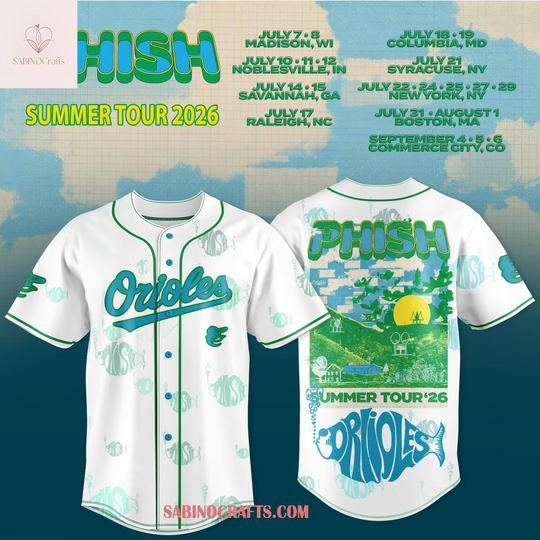 Baltimore Orioles Phish Summer Tour 2026 Baseball Jersey