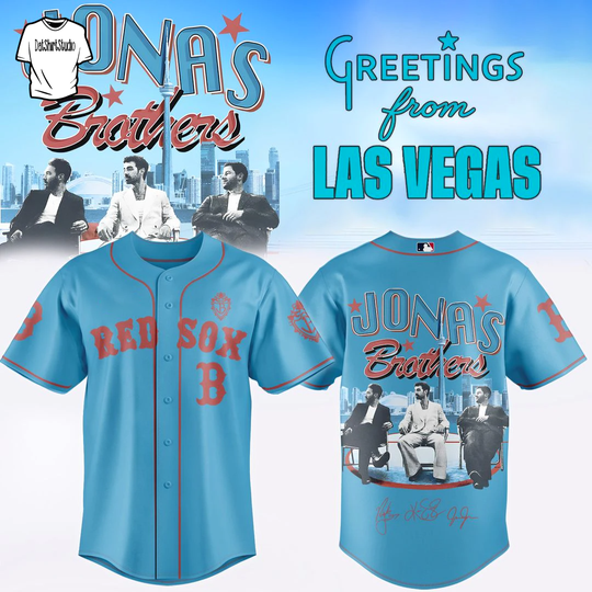 Boston Red Sox x Jonas Brother Greetings From Las Vegas 2026 Baseball Jersey