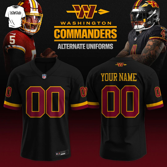 Washington Commanders Alternate Uniforms 2026 Edition Custom Name Football Jersey