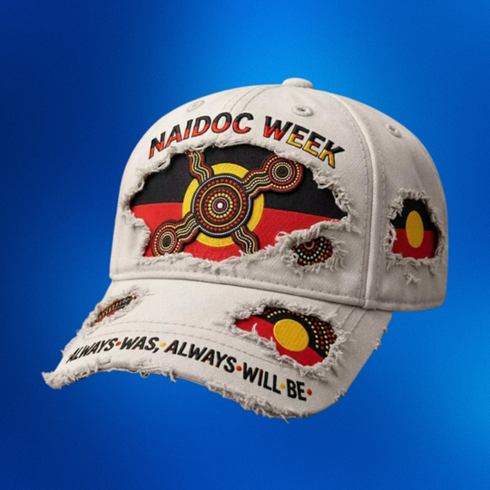 Naidoc Week Distressed Denim Cap