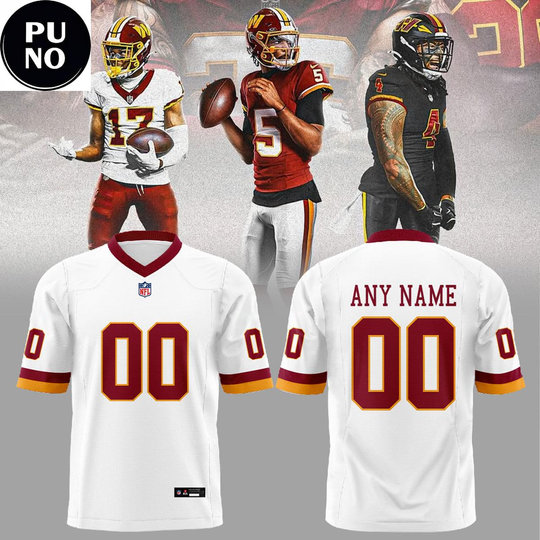 Washington Commanders 2026 Hold The Burgundy & Gold Personalized Football Jersey