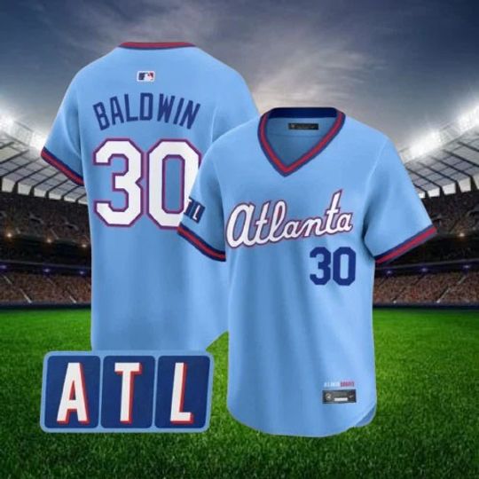 Drake Baldwin #30 Braves Powder Blue 2026 City Connect Football Jersey