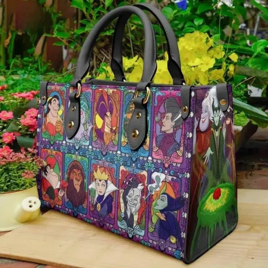 Discover Disney Villains Leather Handbag, Villains Women's Leather Bag Gift