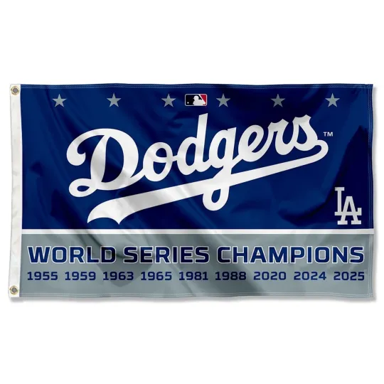 Discover Los Angeles Dodgers House Flag ft Baseball Team Banner for Home Decor