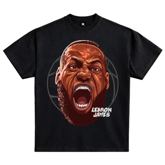 Discover Lebron James Vintage Graphic T-Shirt Black - NBA Clothing