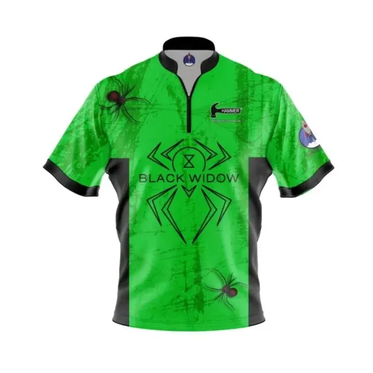 Hammer Black Widow Toxin Green Bowling Jersey - USA Size