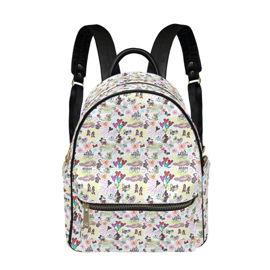 Disketches - Disney - Vacation Bag - Mini Faux Leather Backpack Schoolbag