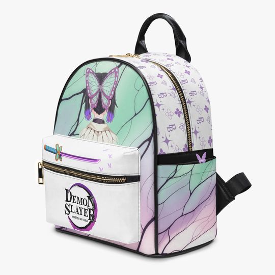 Butterfly Anime Mini Backpack  Fantasy Slayer School Bag, Pastel Gradient Design