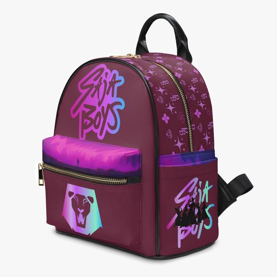KPOP Anime Mini Backpack  Magenta Neon Idol School Bag  Dark Fantasy Concert Purse