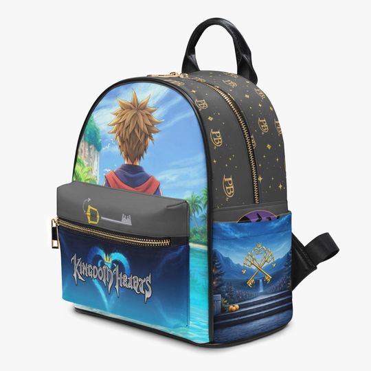 Kingdom Hearts Anime-Inspired Mini Backpack  Fantasy Streetwear Bag for Cosplay & Everyday Style