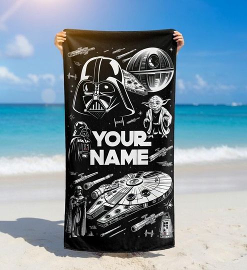 Discover Personalized Disneyland Starwars Beach Towel, Galaxy's Edge Starwars Birthday Gift, Bath Pool Summer, Disneyland Family Beach Trip