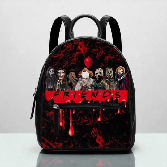 Psycho Friends - Vegan Leather Mini Backpack: Horror Movie Bag