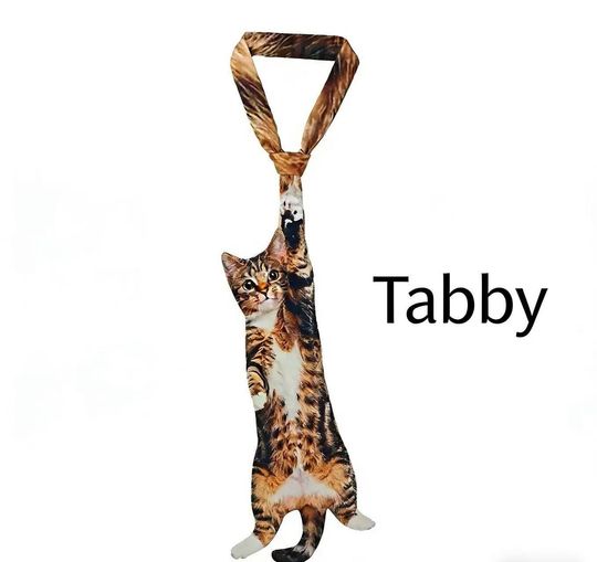 Handmade Cat Bow Tie: Silver Shaded Cat Pattern, Pet Accessory, Father Day Gift, Men Tie