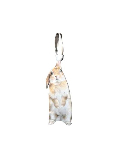 Realistic Bunny Rabbit Tie, Polyester Sublimation Printed Necktie, Novelty Animal Party Accessory
