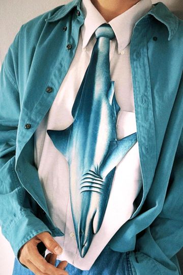 Discover Realistic Shark Print Necktie, Ocean Theme Tie, Statement Accessory, Father's Day Gift, Men Tie