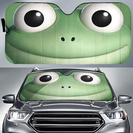 Discover Funny Tom The Lizard Car Windshield, Disneyland Hoppers Car Sunshade, Disneyland Hoppers King George Car Accessory, Disneyworld Car Decors