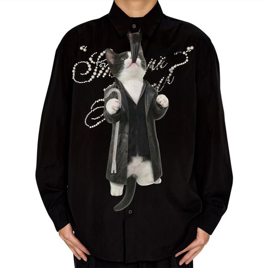 Funny Cat Butcher Necktie, Creepy Cute Pet Lover Tie, Unique Dark Humor Cat Tie, Novelty Kitten Neckwear, Crazy Cat Dad Gift, gift for him