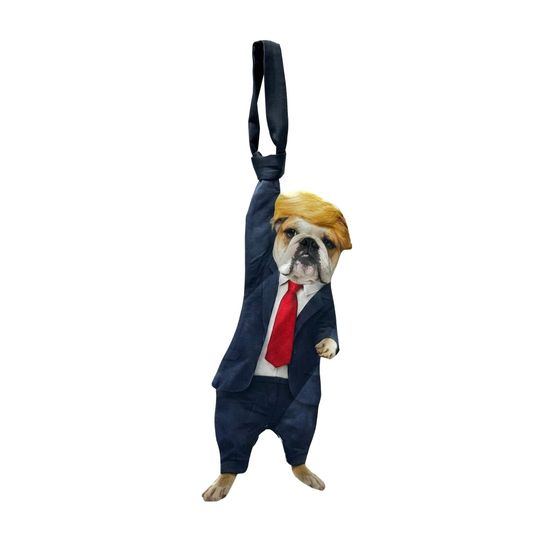 Presidential Animal Tie, Funny Red Tie Pet Button Down, Dapper Executive Animal Art Tie, Patriotic Sarcastic Tie, Gift for Dad, Gift for Him