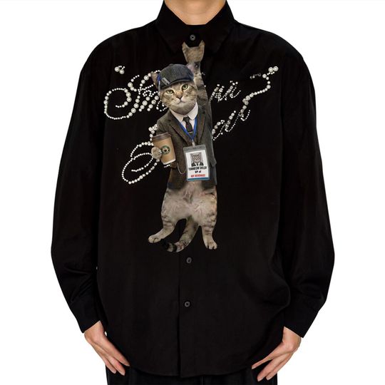 Discover Office Boss Cat Tie Vintage 1920s Style, Funny Boss Cat Necktie Gangster Style Tie,Vintage Office Tie Gift, Dad Tie, Unique Gangster Cat Tie