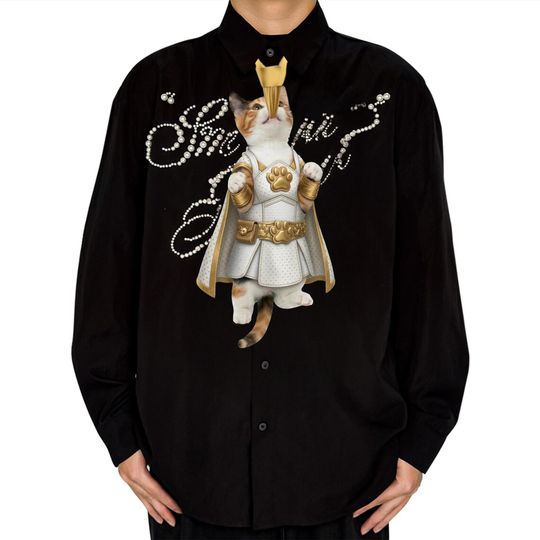 Discover White Gold Superhero Cat Tie, Funny Warrior Kitten Necktie, Unique Pet Lover Gift, Novelty Heroic Cat Neckwear, Crazy Cat Dad Gift, Men Tie