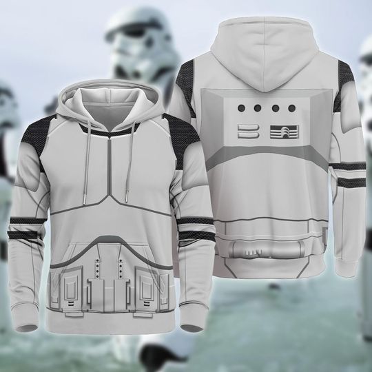 Discover Clone Trooper Suit 3D Full Over Print Hoodie, Darth Vader Stormtrooper Halloween Cosplay Shirt, Starwars Galaxys Edge Hoodie
