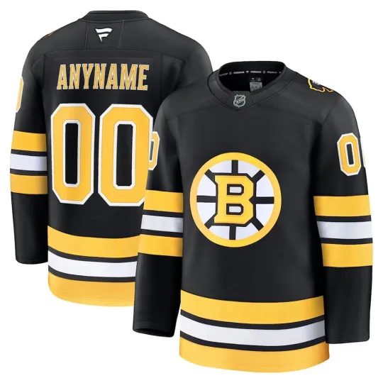 Discover Men's Boston Bruinss Black Home Premium Custom -  All Printed Jersey