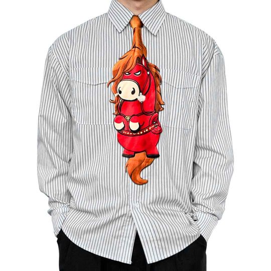 Discover Red Cartoon Horse Tie | Cute Novelty Tie for Men | Funny Fashion Accessory | Unique Gift Idea