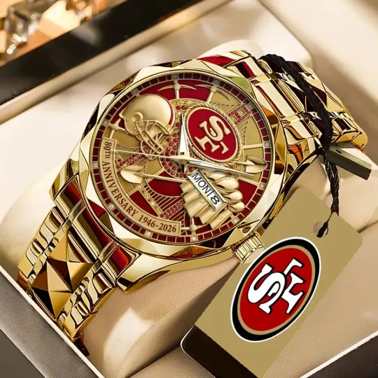 Discover 49ers 80th Anniversary Alloy Men's Quartz Watch