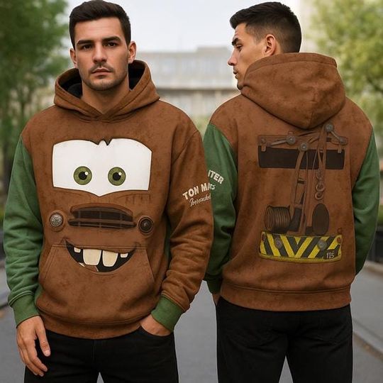 Tow Mater Hoodie, Disneyland Cars Halloween Costume Hoodie Shirt, Halloween Matching Family Group Shirt, Magic Kingdom