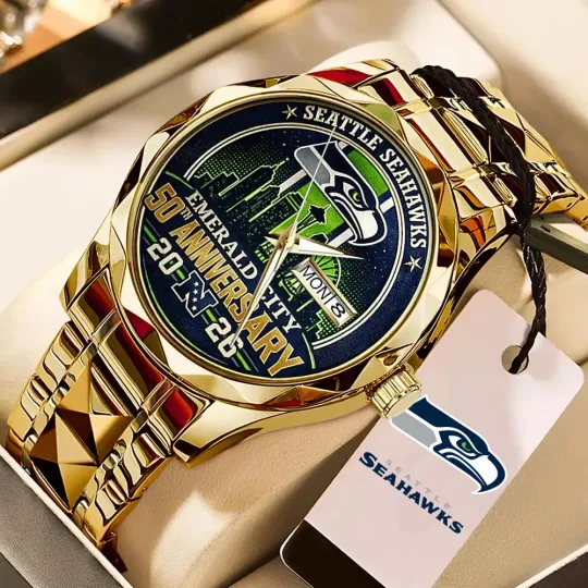 Discover Seahawks Alloy Luxury Quartz Watch –  075