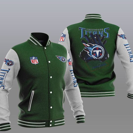 football Tennessee Titans Green Baseball Jacket