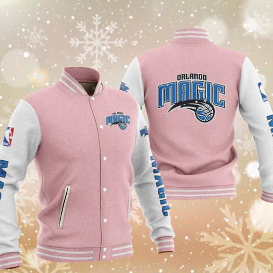 NBA Orlando Magic Pink Baseball Jacket