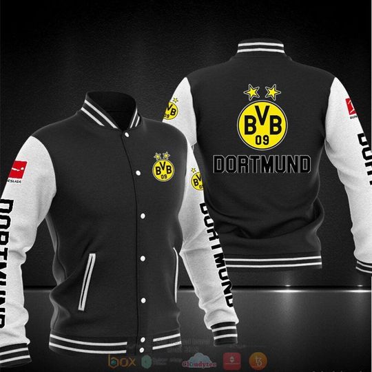 Discover Borussia Dortmund Black Baseball Jacket