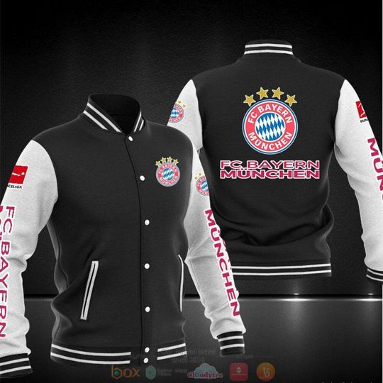 Discover Bayern Munich Black Baseball Jacket