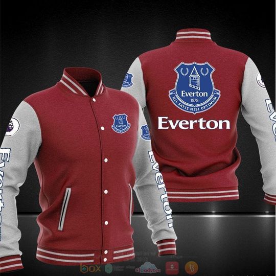 Discover Everton FC Maroon Baseball Jacket