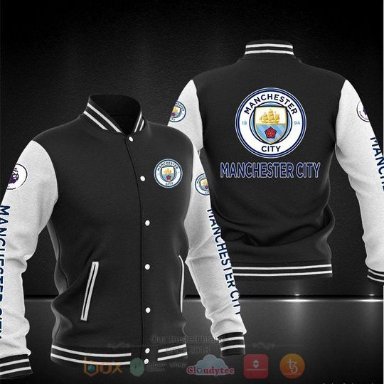 Discover Manchester City Black Baseball Jacket