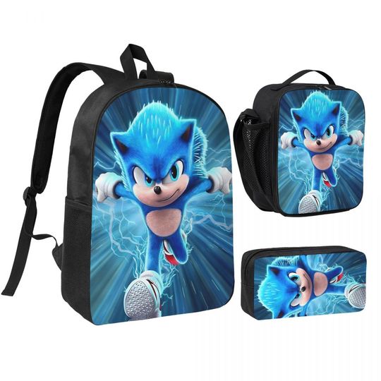 Discover Sonices  Movie 3pecs/set Backpack for Student High School Canvas Bags Lunch bag Pencil Case