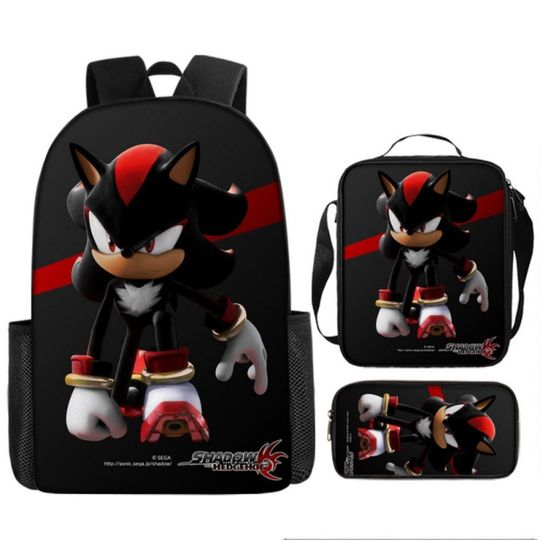 Discover Hedgehog Boy Backpack Cartoonlarge capacity Student Backpack festival gift School satchel shoulder bag pencil case3-piece set