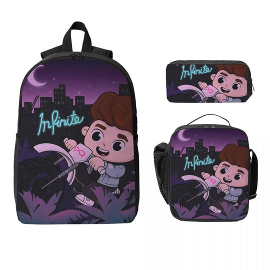 Discover Caylus Backpack Student Boys Girls BookBag School Bag Computer Shoulder Bags 3ps Insulated Lunch Bag Pencil Case