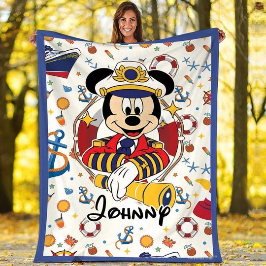 Discover Personalized Mickey Cruise Line 2026 Blanket, Disneyland Cruise Trip, Mickey And Friends Cruise Blanket, Disneyland Family Cruise Vacation