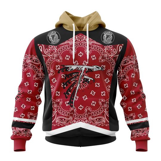 Discover football Atlanta Falcons Custom Name Number Classic Style Pullover Hoodie
