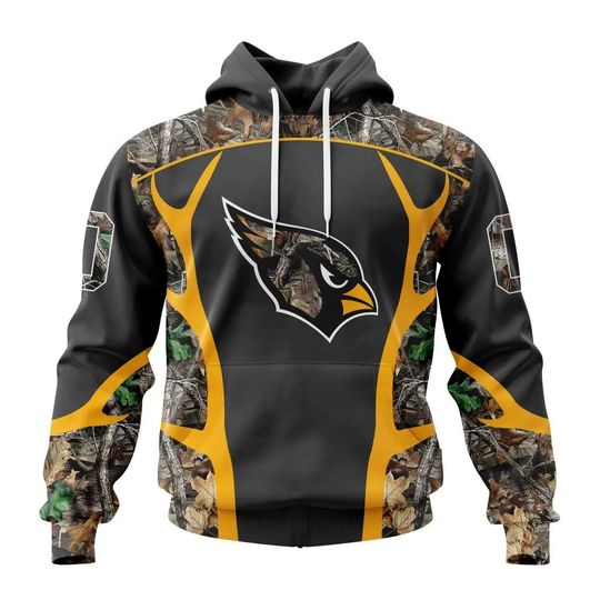 Discover football Arizonna Cardinals Custom Name Number Camo Hunting Pullover Hoodie
