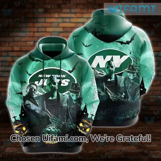 Discover football New York Jets Jason Voorhees Halloween Pullover Hoodie