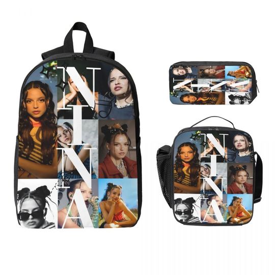 Discover 3Pcs Nina Chuba Singer Accessories Backpack Set for Kids Pencil Boxes Bookbag Sets with Lunch Box For School Students Daypack