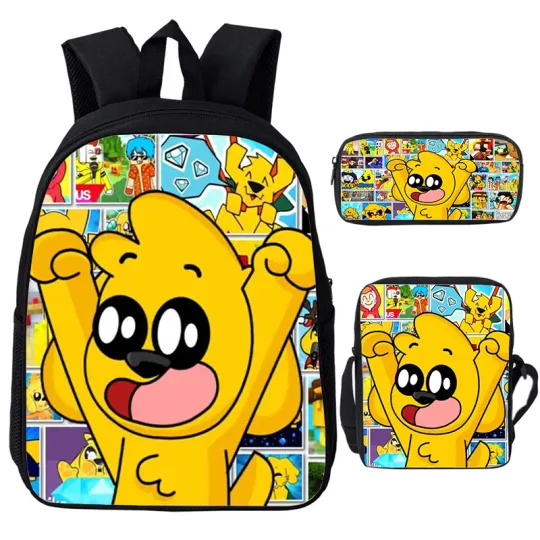 Discover Mikecrack Cartoon Backpack Set for Students Boys Girls 3 Pieces School Bag Knapsack Gift for Children