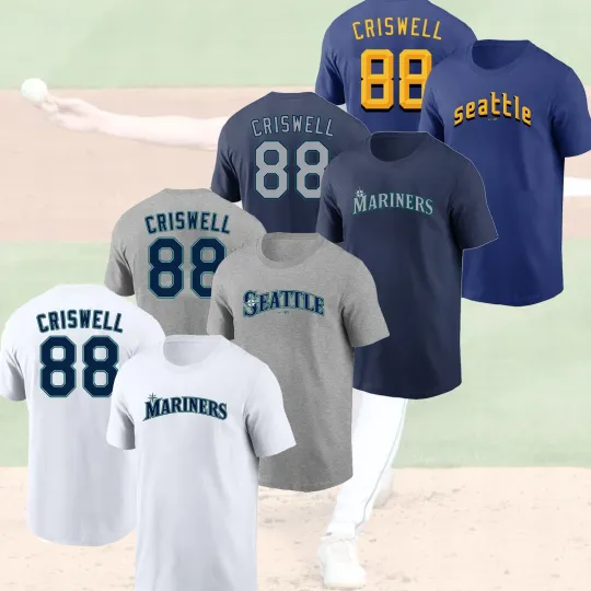 Discover Cooper Criswell #88 Seattle Mariners 2026 Name & Number For Fans