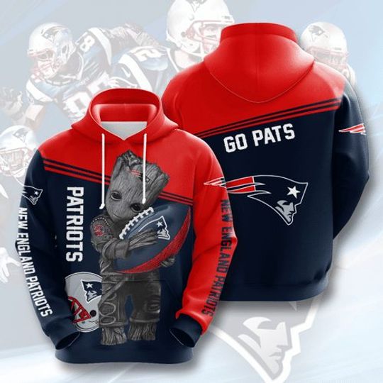 Discover football New England Patriotss Baby Groot Pullover Hoodie